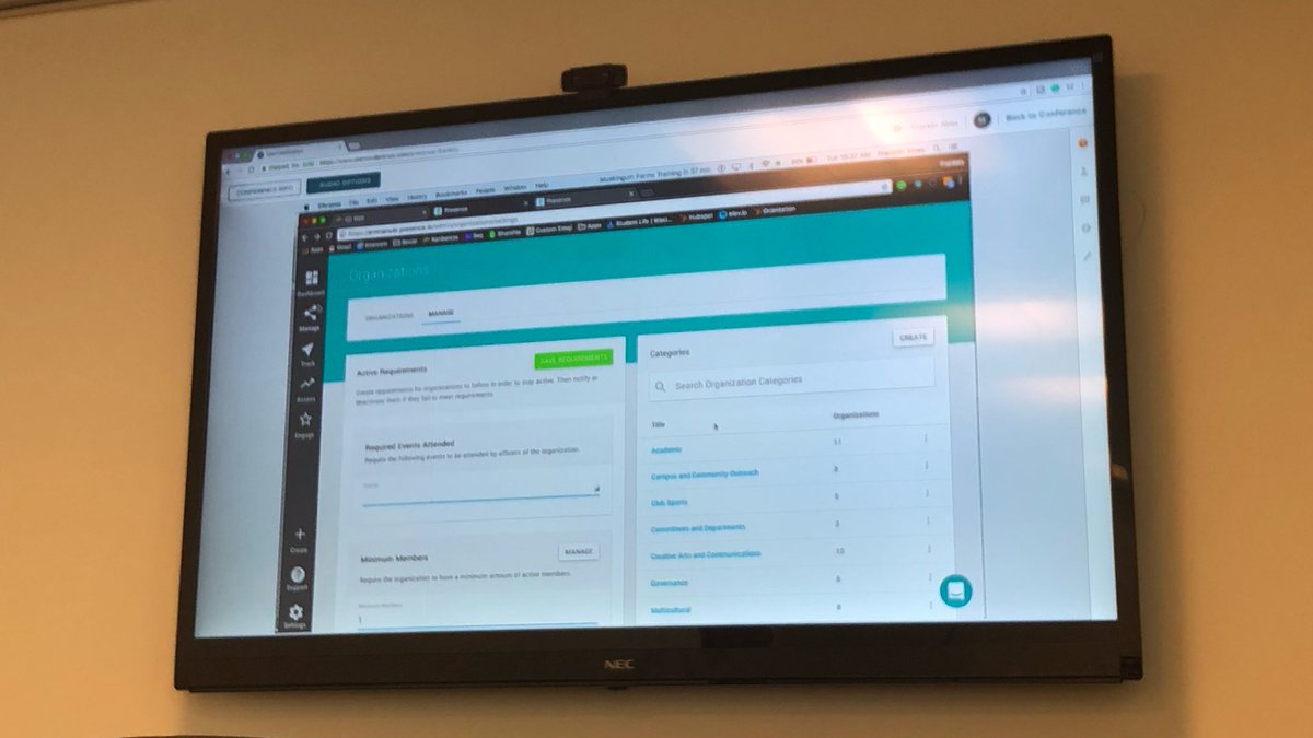 ECStudentGov's tweet photo. Are you guys ready for Presence? Coming to campus in September of 2018, this online system will revolutionize the way clubs can advertise their organization, register events, track attendance, and so much more! Our SGA President is at training for it today and so excited! https://t.co/QcgSlkkKcO