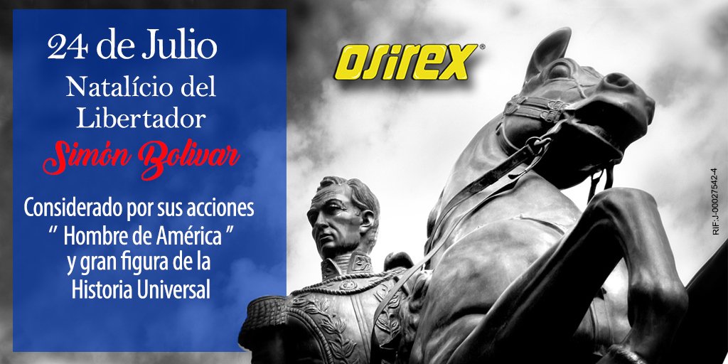 Hoy como cada 24 de Julio celebramos el natalicio del Libertador cuyas grandes hazañas nos guiaron hacia la libertad como nación.
#SimonBolivar #ElLibertador #Venezuela #NatalicioDelLibertador #24Julio #OsirexVzla