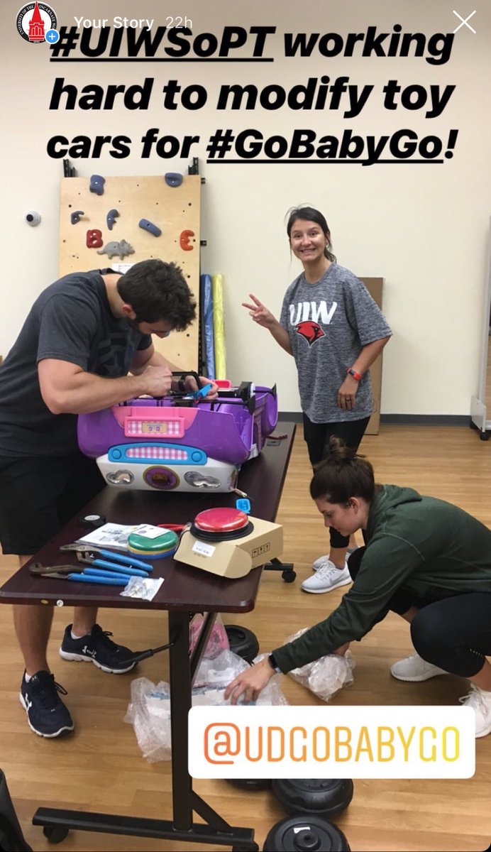 UIWSoPT's tweet photo. #UIWSoPT was very proud to participate in a #GoBabyGo Build Day on 7/16/18. https://t.co/yFyR23Y6BG