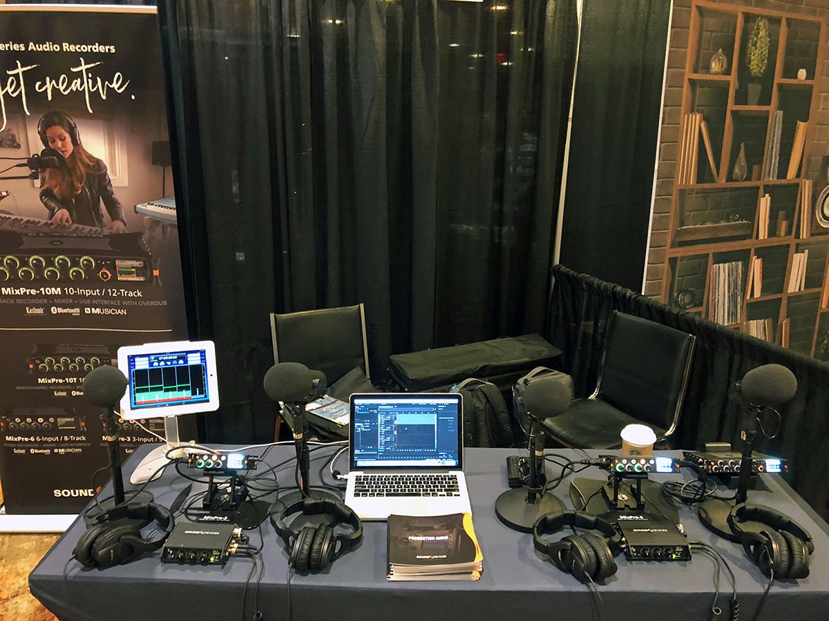 sounddevices's tweet photo. If you're in #Philly for @PodcastMovement, be sure to swing by booth 27 to check out our podcasting setups with the MixPre Series! #podcastmovement #PM18 #sounddevices #mixpre3 #mixpre6 #mixpre10t https://t.co/7oLgwB1hq6