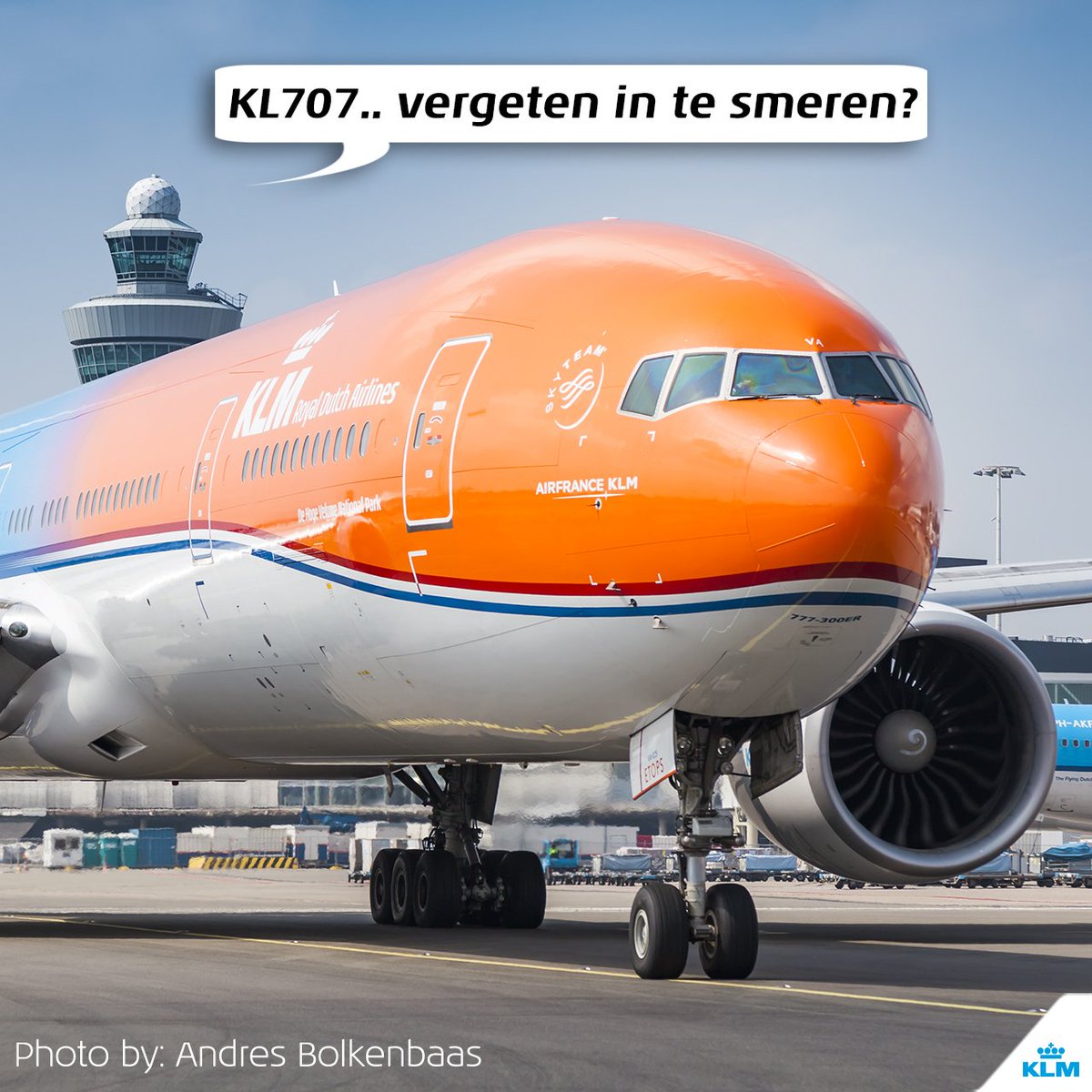 KLM's tweet photo. ☀️🌡️ https://t.co/OjadRxnVSm