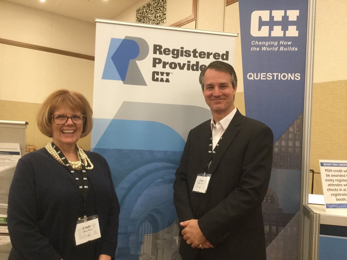 CIIBuilds's tweet photo. Find out about Registered Providers at the CII booth. Cindy and Chris are ready ta answer your questions. #ImagineCII https://t.co/Sgvqdz31iQ