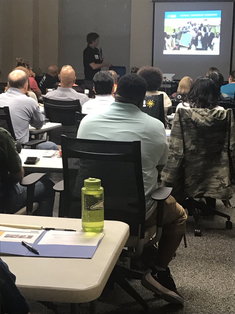 idewpr's tweet photo. So exciting to see #teachers from  @charmeckschools learn how to build #solarsuitcases from @We_Share_Solar founder Hal Aronson !! #wedopr #cltnews https://t.co/0SiYREwOGW