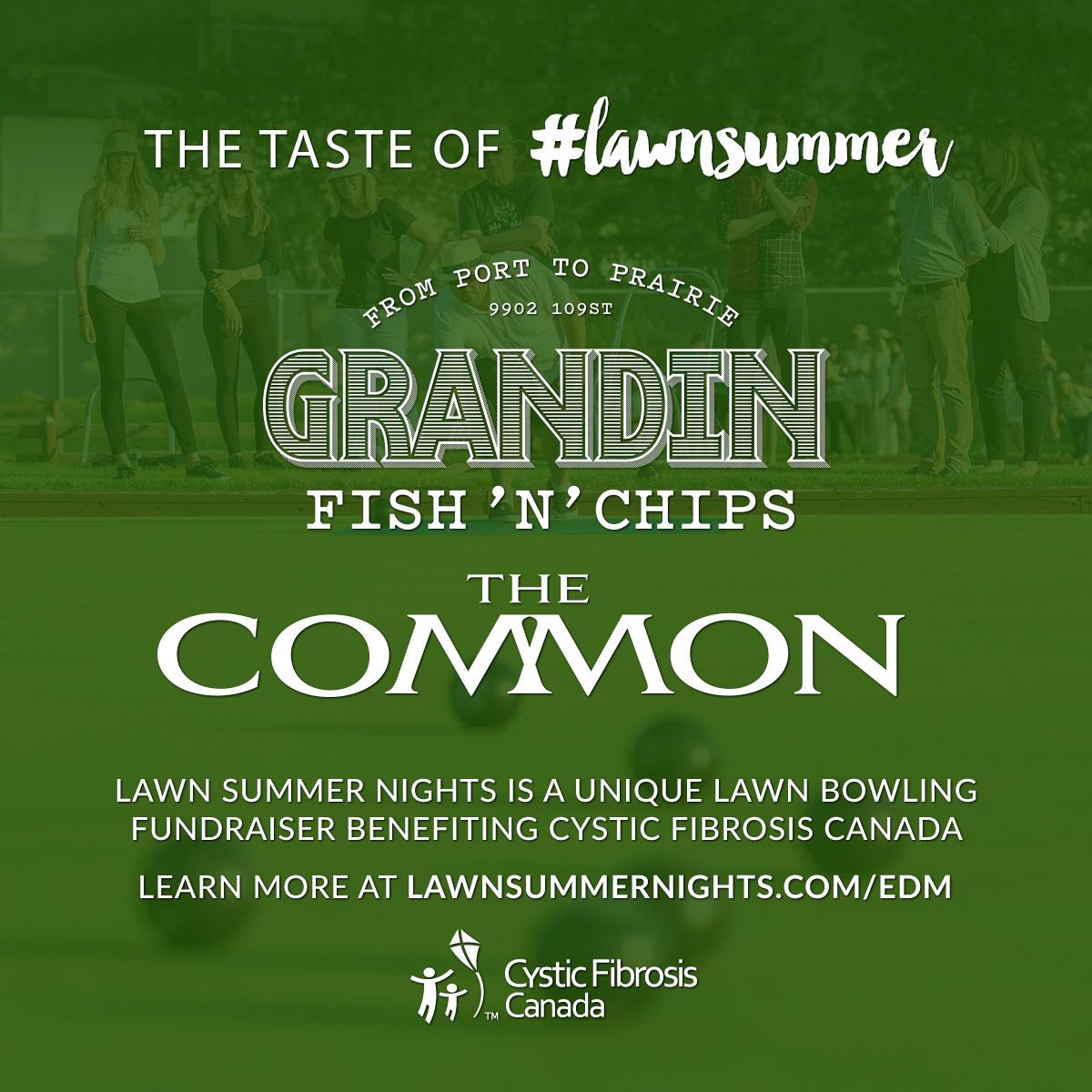 lawnsummerYEG's tweet photo. #SponsorSpotlight: Get ready for @GrandinFish and @TheCommonYEG this Thursday! Thanks for your help in making #lawnsummeryeg so fun. 

#lawnsummer #lawnsummeryeg #lawnsummernights #lsn #lsn10 #yeg #yegevents #cysticfibrosis #cf #cfstinks https://t.co/J7xi64PABn