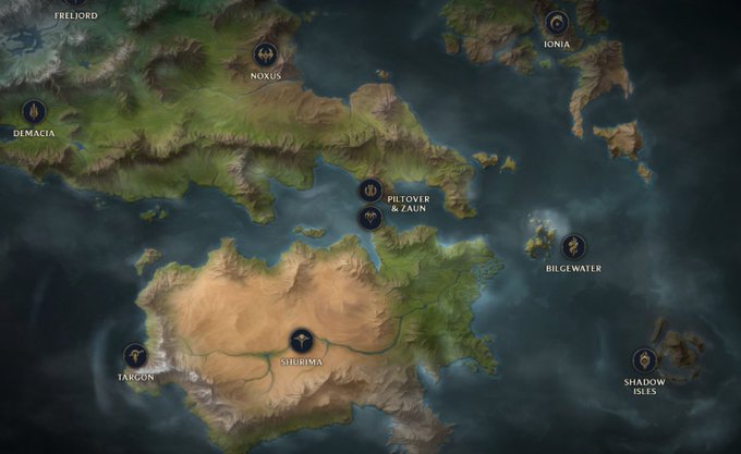 The Map Of Runeterra League Of Legends Gets An Interactive Runeterra Map