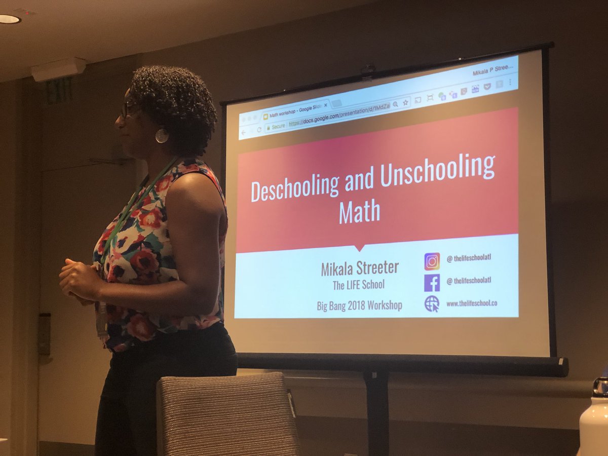 DavidSOMet's tweet photo. Excited to be engaging in math conversation this morning. This is one area I think we could deschool better.  #TheBang2018 https://t.co/AbVBueaAxh