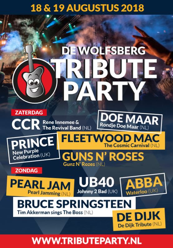 We're playing at <a href="/tributeparty/">tributeparty</a> on 18th August! Get your tickets here - tributeparty.nl/tickets/