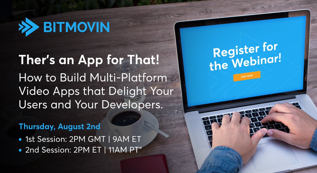 bitmovin's tweet photo. Should you #DIY your native mobile player or consider an off-the-shelf product? Join @bitmovin for a live webinar on the best approaches to building multi-platform video apps. Register today --> https://t.co/L5eoKA8Ofe
#NativePlayer #iOS #Android #SDKs #ExoPlayer #AVPlayer https://t.co/KQLbFqro5t