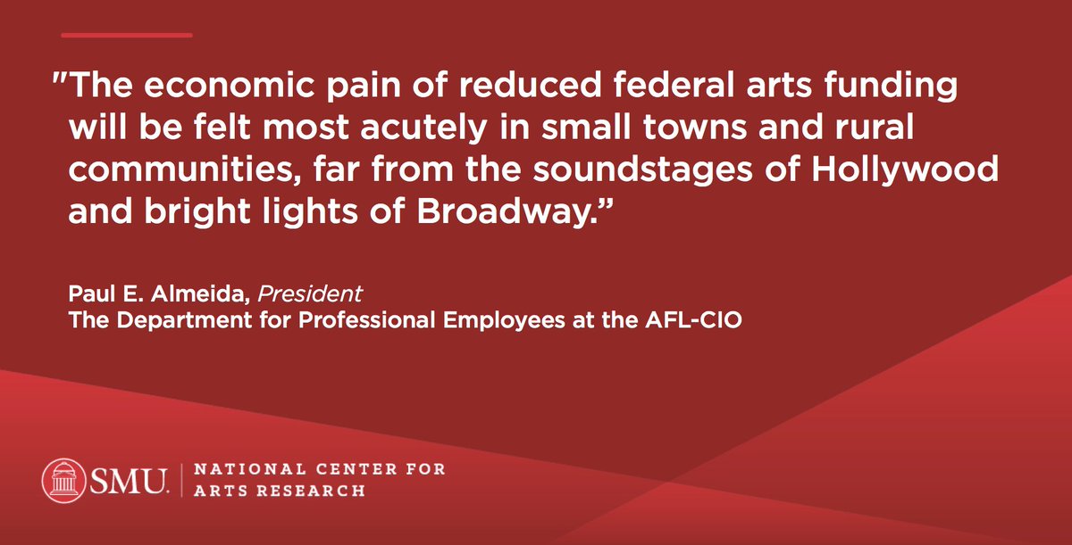 SMUDataArts's tweet image. The U.S. House of Representatives voted down an amendment that would have cut @NEAarts and @NEHgov funding by 15%. #ArtsMatter #SavetheNEA @Americans4Arts Via: @artsy: bit.ly/2JBE1KJ