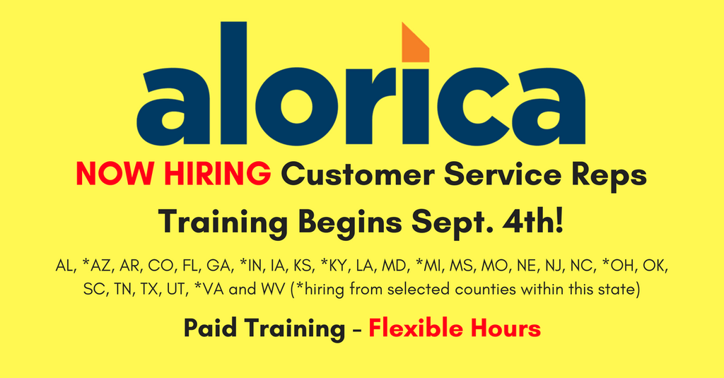 RatRaceRebels's tweet photo. Customer Service Reps at Alorica - Training Starts Sept. 4th, Hiring in Many States. Pay is on the low side, but it's legit and what's low for you can be a life saver for others, so BE KIND in your comments!! https://t.co/B2FHs4dYCD https://t.co/cr3acyFll4