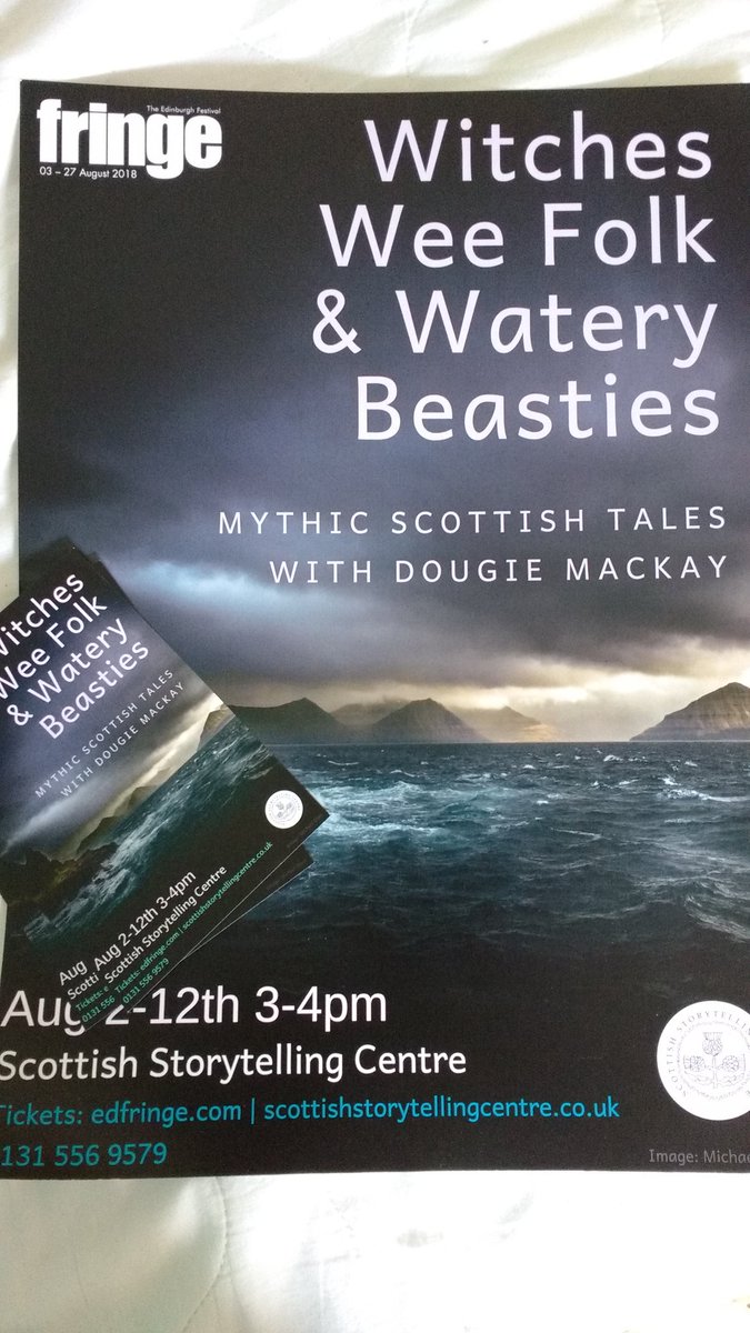 Posters ready to go up for my Edinburgh Fringe storytelling show #witches #weefolk #waterybeasties #storytelling #edfringe2018