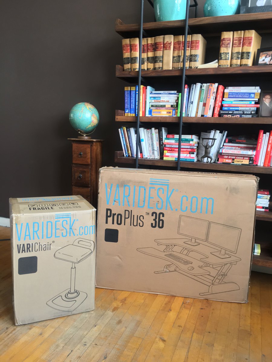 SteveStrauss's tweet image. My dad turned 90 last week and he&apos;s in great health. When I ask him his secret, he always says, &quot;It&apos;s my standing desk.&quot; He&apos;s had one for 50 years. And that is why I&apos;m excited to unpack and check out my new VARIDESK! #activeworkspace @varidesk #partner