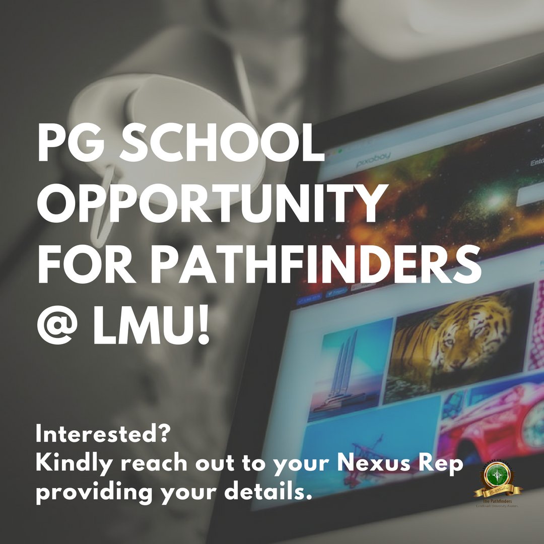 luaapathfinders's tweet photo. #PostGradSchool
The admission for post graduate studies at Landmark University.
#Pathfinders interested in pursuing a #postgraduate degree at LMU should kindly indicate their interest by sending their details (name & program of interest) to us via their Nexus Representatives. https://t.co/wGhSfxmHcE