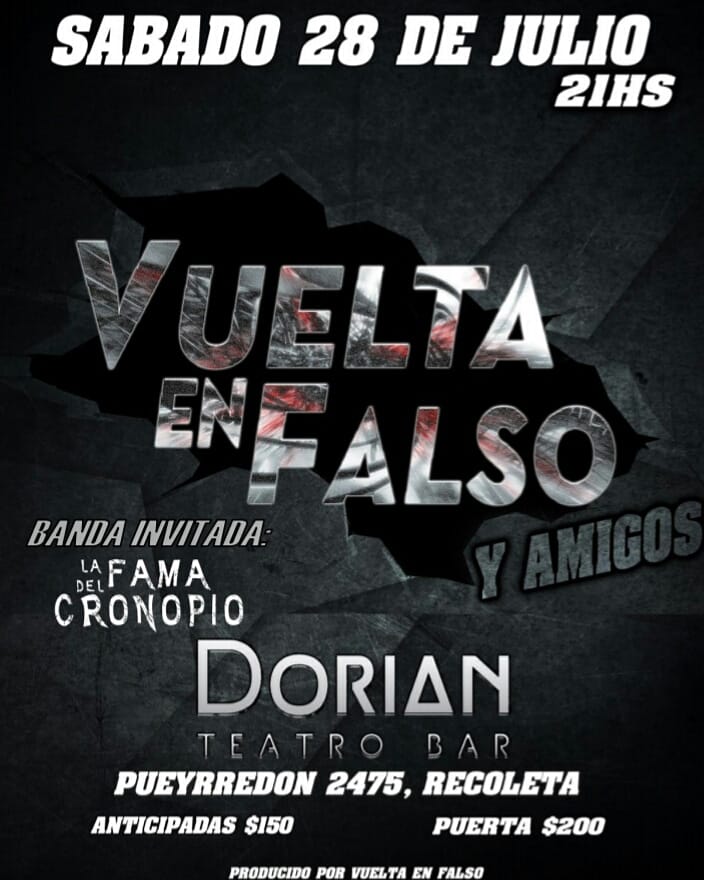 delcronopio's tweet photo. El sábado estaremos en #DorianTeatroBar abriendo la noche de nuestros amigos Vuelta en Falso, promete fiesta. Hablanos al privado y te anotamos en la lista de anticipadas. Te esperamos! https://t.co/K2IjgwC8FW
