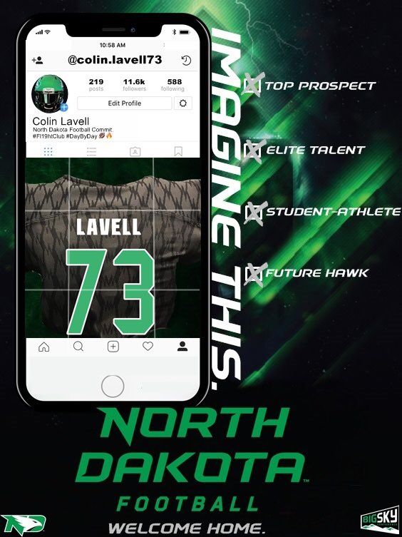 Crlavell_73's tweet photo. Proud to announce that I have committed to the University of North Dakota!! Thank you to all of the coaches and my parents for allowing me to get to this point in my life!! @SixZeroStrength @CoachKnauf https://t.co/496JyRXxpj