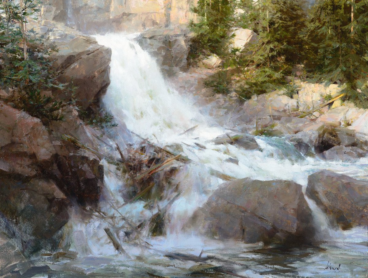 sylvainsarrailh's tweet image. The energy in the Richard Schmid' brush strokes : richardschmid.com