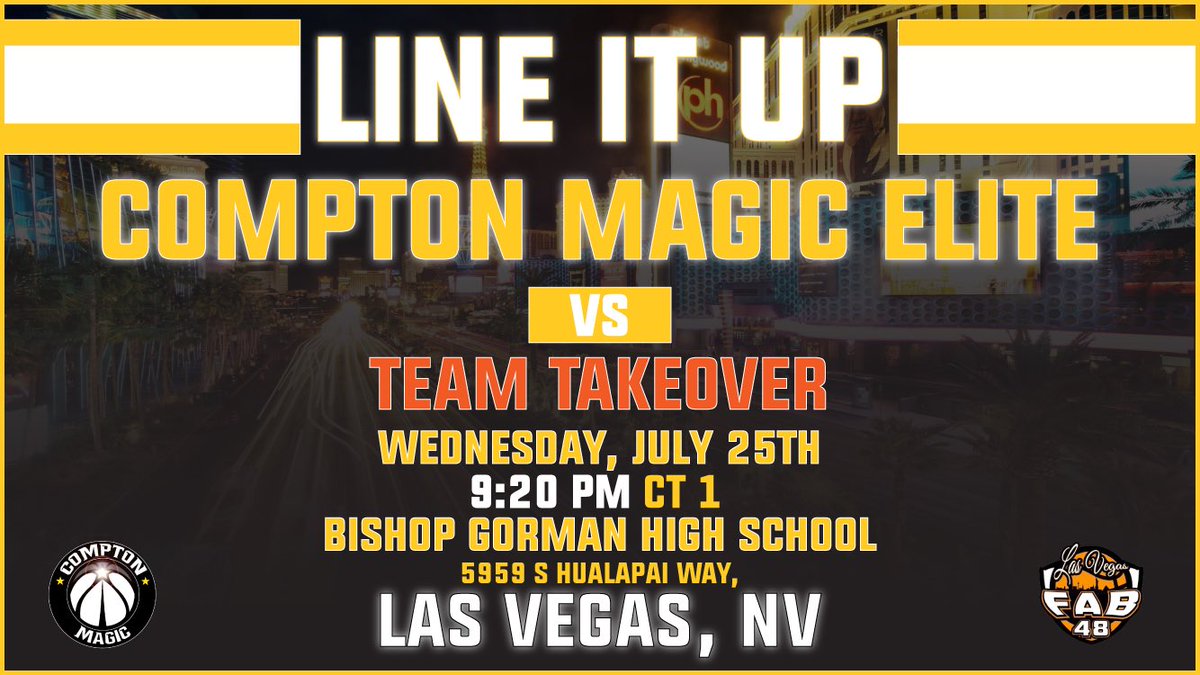 EtopUdoEma24's tweet photo. National Championship.
Compton Magic vs Team TakeOver
@LasVegasFab48 🔥 https://t.co/IBxiTNoKRm