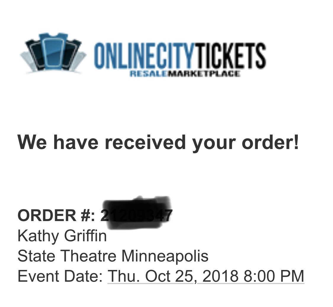 kaven23's tweet photo. Boom! See you in October! @kathygriffin #kathygriffin #laughyourheadoff #Unapologetic #favoritecomic https://t.co/2UNhklepu8