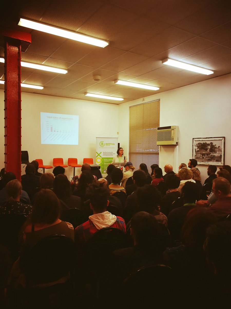 BerthaCentre's tweet photo. @KerrinMyres of @GIBS_SA says that in the #SSESA report that most of the #socent are highly innovative, alot more than corporates. 

Packed #CPT launch @CommChestWC this evening. TY to also for the @Flanders_SA and @sabfoundationsa for their #funding. https://t.co/WVq7NqwSe1