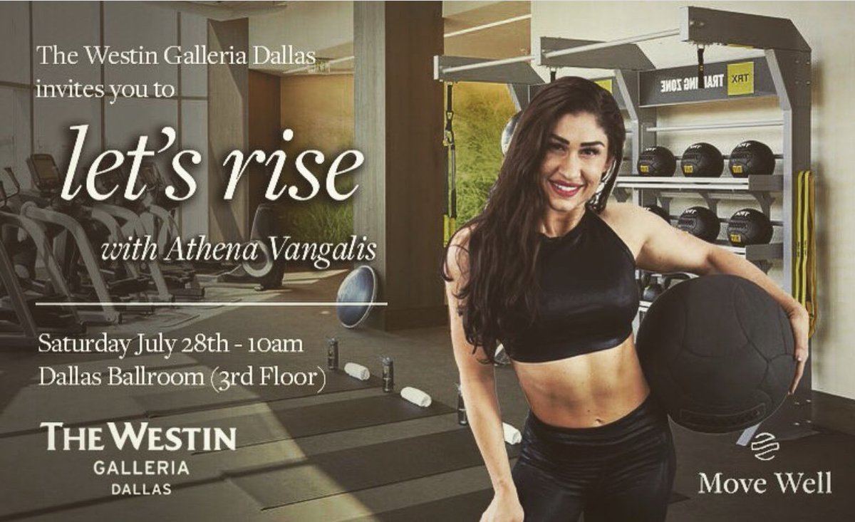 mptxorg's tweet photo. Let's rise! Join us Saturday, July 28 and get your sweat on with wellness champion @athena_fit at @WestinGalleria. Proceeds from this sweat session benefit @mptxorg -- see you there! #fitfam #MPfit #HIPsterfit ๐ช https://t.co/jyJnfcBOl6