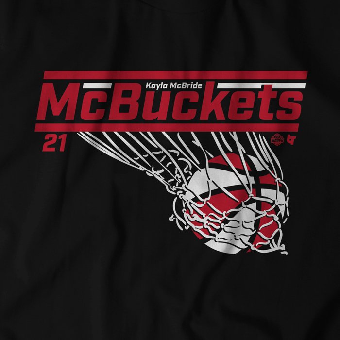 BreakingT's tweet photo. 🚨 NEW 🏀 SHIRT 💦ALERT 🚨

@kaymac_2123 splashes so much the people are chanting "McBuckets" and we're printing the shirts to match.

Get it now, licensed by @TheWNBPA and just in time for the All-Star Game: https://t.co/fYPnQZOKwq https://t.co/BFmEy7JpYg