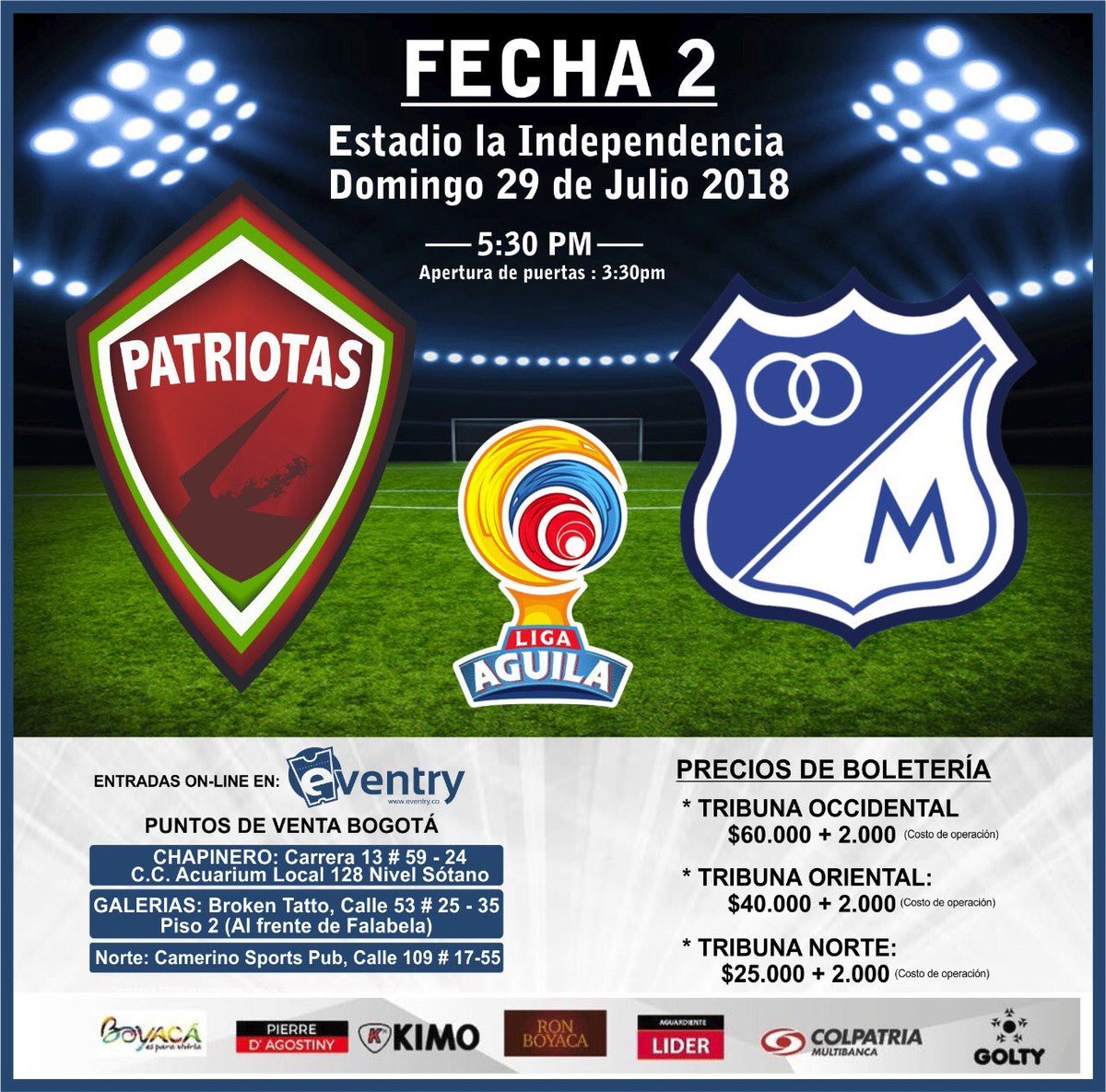 Puntos de venta en Bogotá: