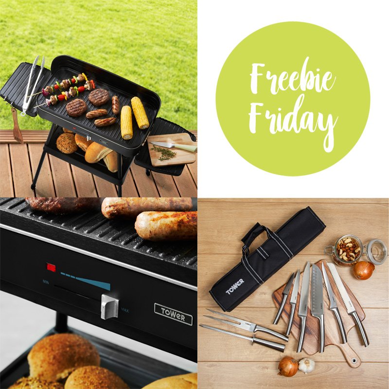 This week we're giving away a fab Tower electric grill and professional knife set in our #FreebieFriday. To enter, simply RT this msg, follow <a href="/your_home/">Your Home Magazine</a> and <a href="/towerhousewares/">Tower Housewares</a> before this Friday at 3pm! #win #competition #giveaway
