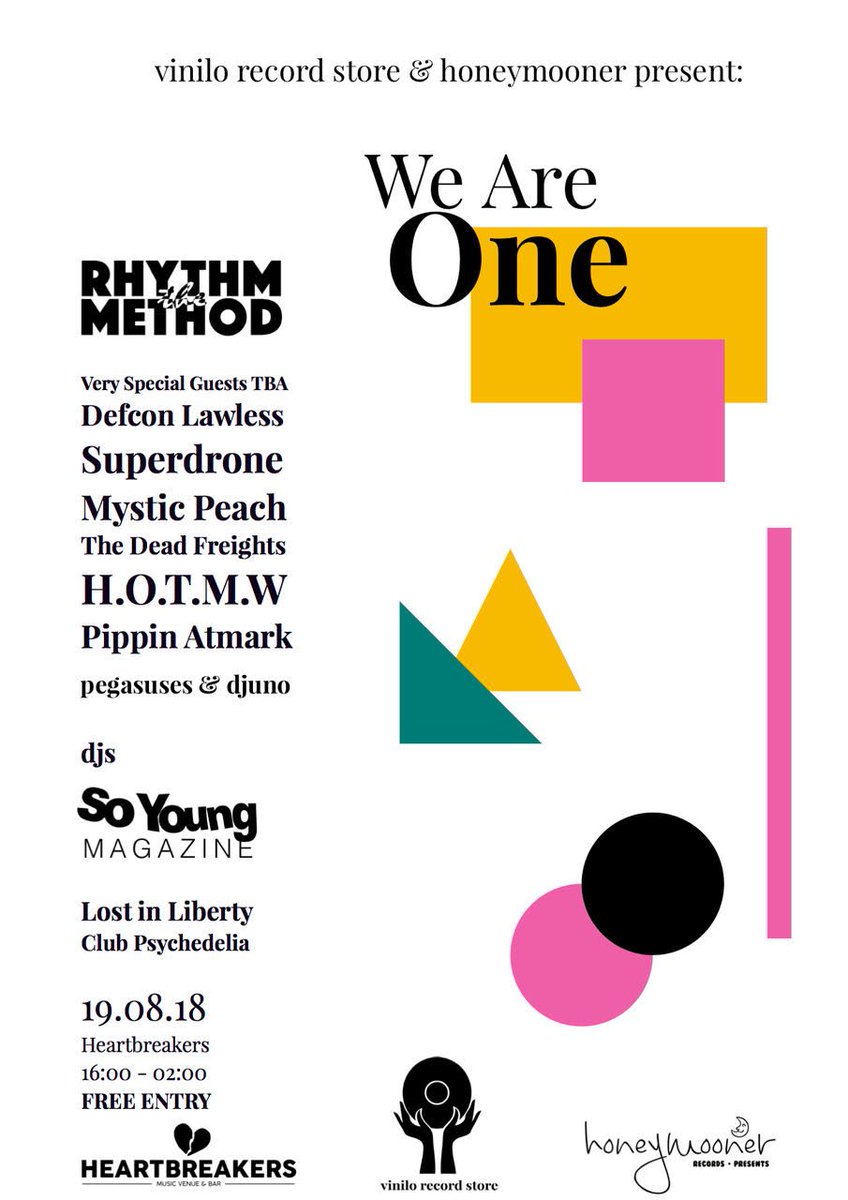 We've teamed up with <a href="/vinilorecstore/">Vinilo Record Store</a> to bring this great line up to Southampton to celebrate their 1st birthday! Join the party at <a href="/heartbsoton/">HEARTBREAKERS</a> on 19 August! 4pm onwards... FREE ENTRY! 🍻🎂
