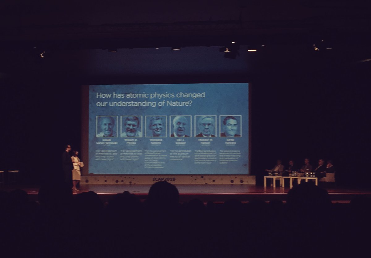 ICFOnians's tweet image. How has atomic physics changed our understanding of Nature? 5 #Nobel laureates share their visions and thoughts about #Quantum Mechanics at #ICAP2018 round table. @la_UPC @UABBarcelona @UniBarcelona #ICFOnians