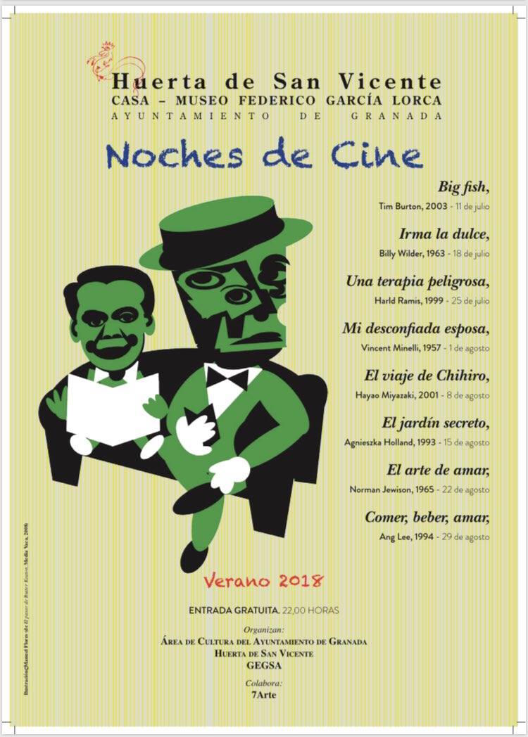 #NochesDeCine en la <a href="/HSVicente/">Huerta de San Vicente</a>

Miércoles 25 de Julio
#UnaTerapiaPeligrosa
Harold Ramis, 1999

22:00h. - #EntradaGratuita hasta completar aforo

📽️ quehagogranada.blogspot.com/2018/07/noches…