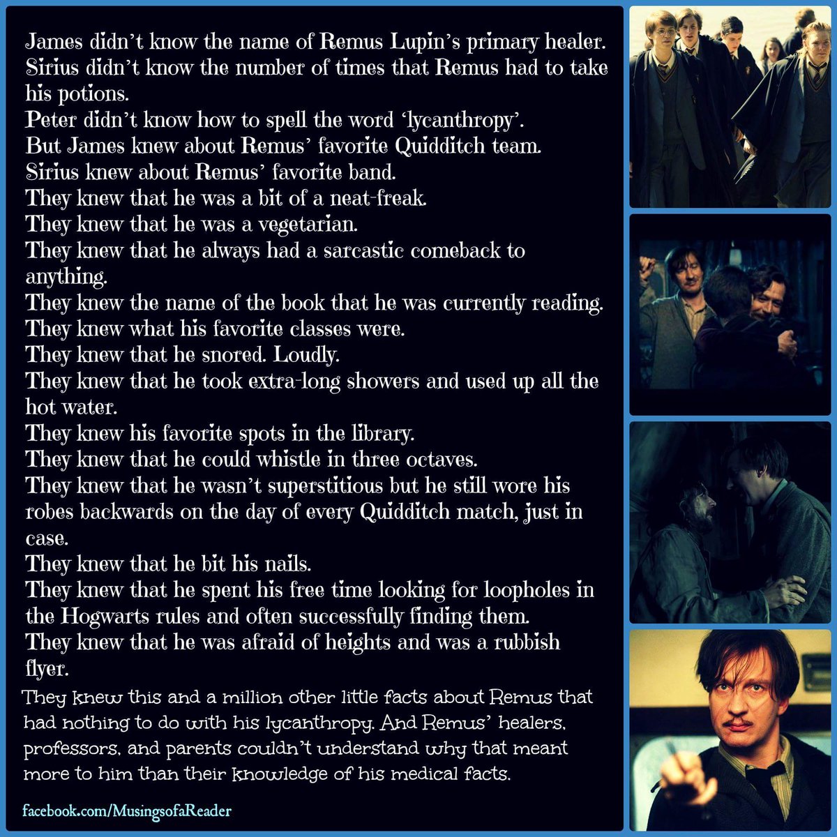 MusingsReader's tweet photo. #RemusLupin will always be my favorite fictional character. ❤️❤️❤️
#books #bookworm #HarryPotter #potterhead #fictional #TuesdayThoughts #TuesdayMotivation  #TuesdayThoughts #Hogwarts https://t.co/ZRaYVizIOn