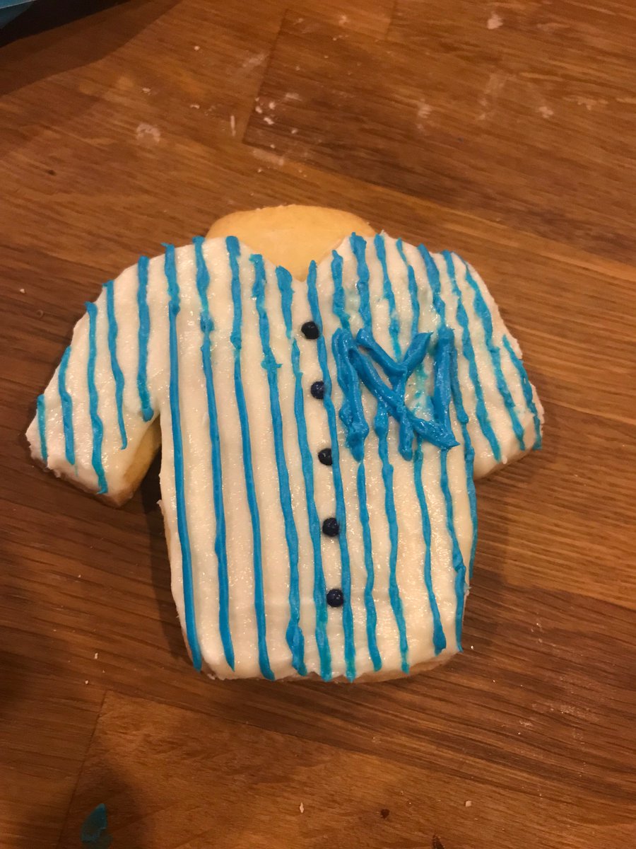 eieanorbonner's tweet photo. We turned ugly-Christmas-sweater cookie cutters into @Yankees pre-season spirit last December. (Excuse my roommate, he's from Ohio) #JudgeBakeoff https://t.co/uO18aercJY