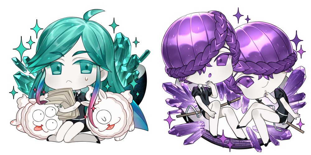 Alexandrite And Amethyst For Keychains Ulatr Cetのイラスト