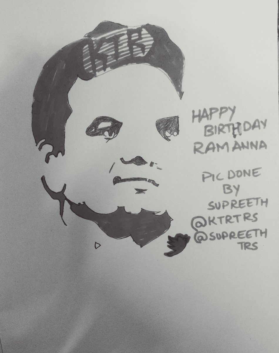 SupreethTRS's tweet photo. @KTRTRS While i was reading I thought of giving u a gift on your special day Anna. so I have drawn a shaded sketch art of urs in My class work Bookππ which was previously done by patimeedi jagan Anna i have tried My best #Ram_Anna
#HappyBirthdayKTR Anna waiting for ur rply https://t.co/huYMP4Wmjv