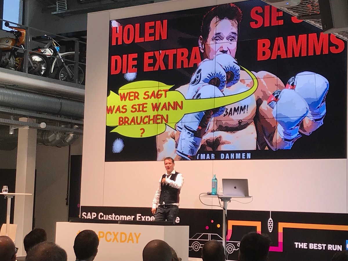 dpnopper's tweet photo. ⁦Business wird Fightclub mit #ecx.io und Dietmar Dahmen #SAPCXDAY https://t.co/oOMWcK9YpI