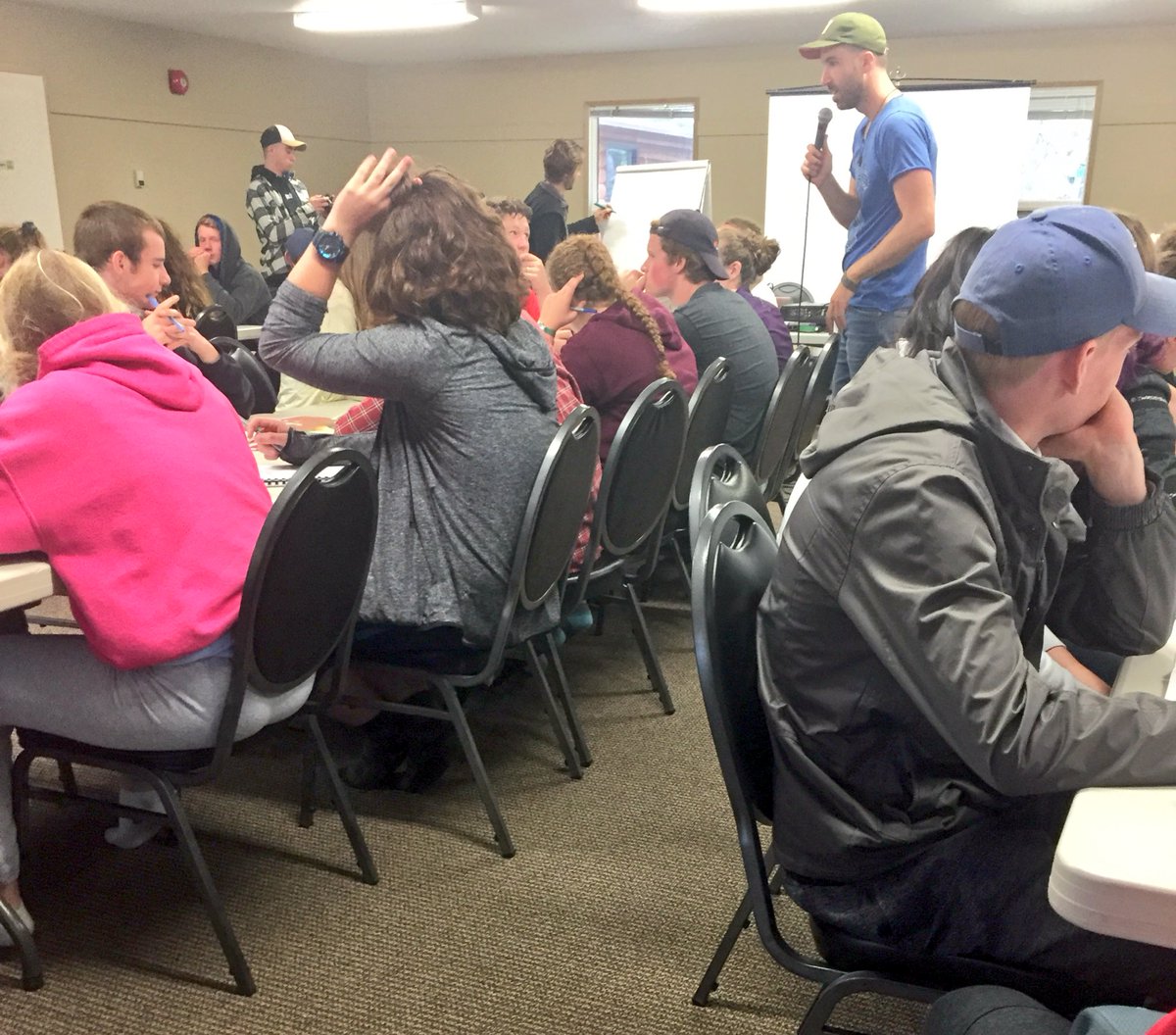 DannyLRSD68's tweet photo. FACES High School Summer Camp students digging in at a classroom session at Goldeye Centre near Nordegg. #FACES #TheGreatOutdoors https://t.co/LDdYRYMV5l