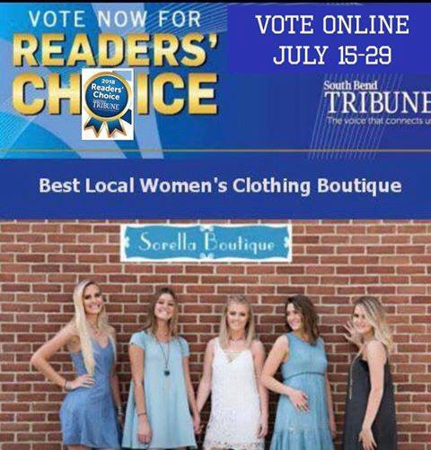 SorellaGranger's tweet photo. Please follow the link! The can vote once each day! We are under the shopping category "The Best LocalWomen's Clothing Boutique!! Thank you!
https://t.co/PNTaojIPXi https://t.co/ARoMI0Laex