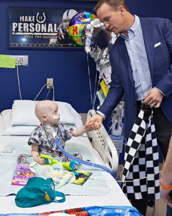 Peyton Manning will go down in history as one of football’s greatest. 🏈 But his legacy as a champion for our patients is equally – if not more – impressive.

For nearly 20 years, he has visited patients and families and raised millions of dollars for pediatric care. 💙