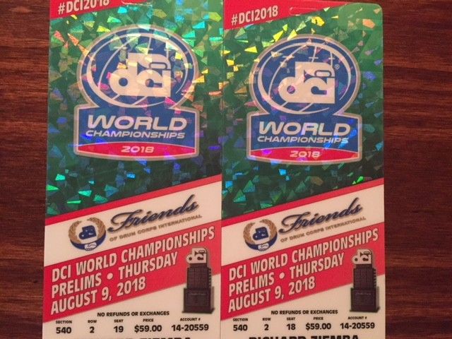 DCI World Championships Prelims Tickets August 9, 2018 dlvr.it/Qcd3K9