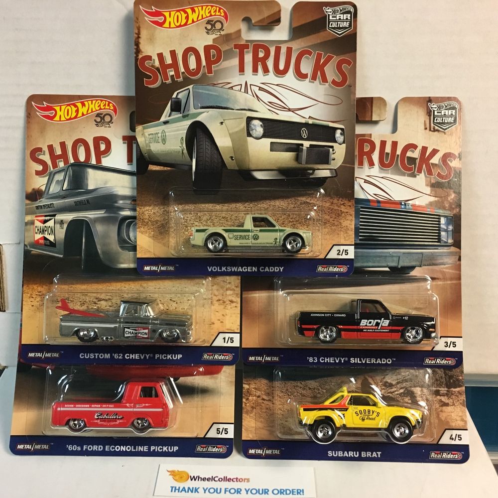 SHOP TRUCKS * 5 Car Set * 2018 Hot Wheels Car Culture D Case Silverado, 62 Chevy dlvr.it/Qcd4j6