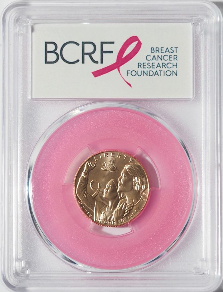 2018-W Breast Cancer Awareness $5 Gold Coin -- PCGS MS70 FS - NO RESERVE dlvr.it/Qcd5ZT