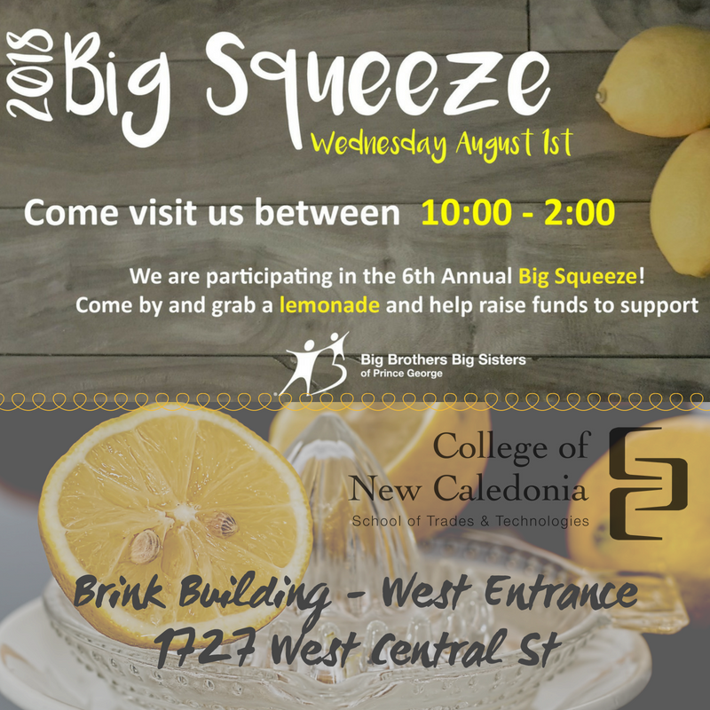 We are excited to announce that we are taking part in the @BBBSPG  Big Squeeze event on August 1! Stop by and see us! #myCNC #cityofPG