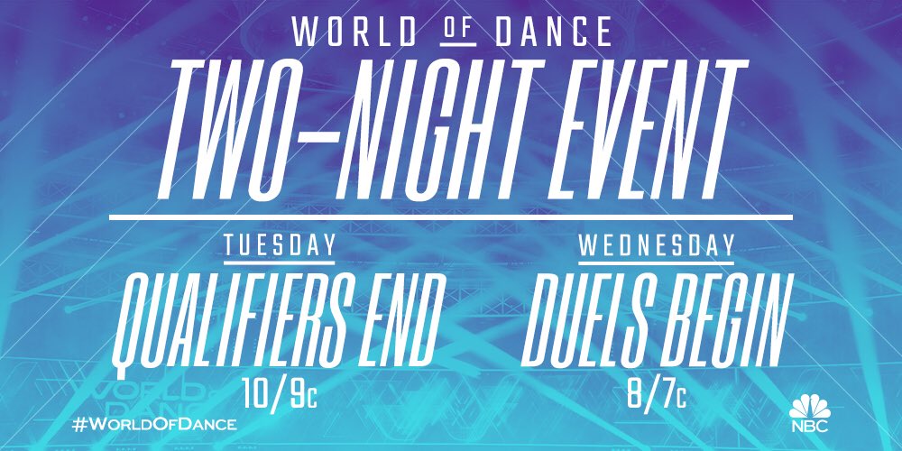 Tune in and watch <a href="/NBCWorldofDance/">World of Dance</a> TWO-NIGHT EVENT starts TONIGHT 10/9c on <a href="/NBC/">NBC Entertainment</a>! 🏁