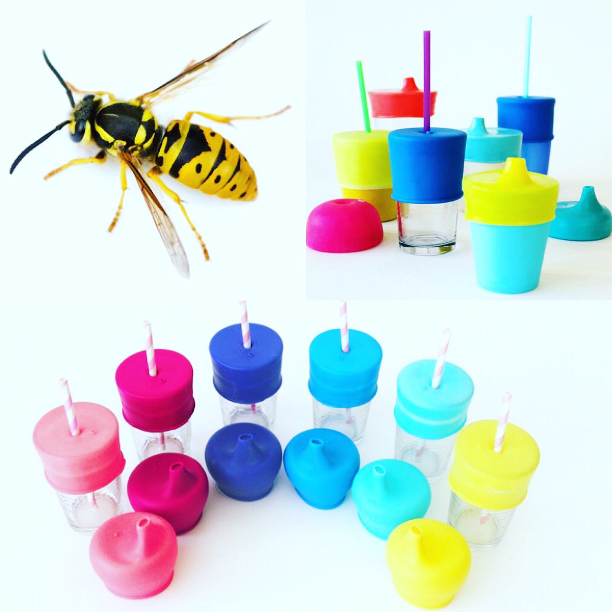 Bzzzzz......🐝 één ding is zeker, met de SipSnaps komt er geen wesp in je beker. 

Dit siliconen hoesje past zo over elke beker of glas. Heel ideaal dus! Beschikbaar als tuit of rietjes hoesje.

juffrouwpollewop.nl/merk/sipsnap/