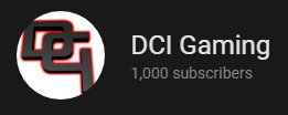 DCIGaming's tweet photo. I've kept this under wraps for too long and it's time to reveal the fact that I reached and surpassed 1k subs on @YouTube ! A 7yr grind w/out spamming and begging, this is a reward I can happily boast and brag about. #SelfAccomplished #IndependentContentCreator https://t.co/ZXVtpTNHd3