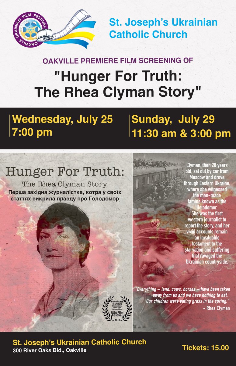 Tomorrow don't miss this film. ALL teenagers are  FREE entry.
Two showings on Sunday.
The truth must be told.
sjucc.ca