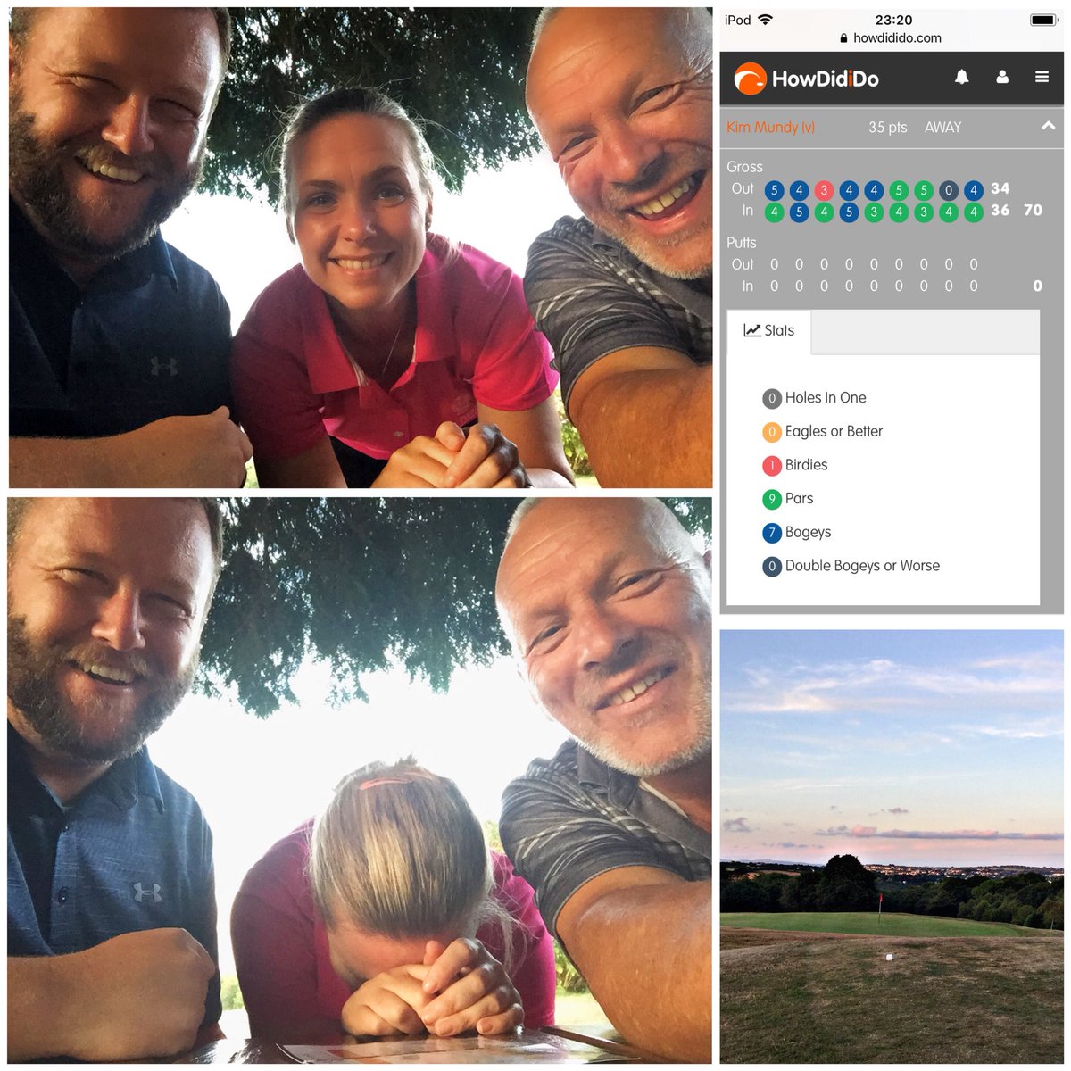 kim22mundy's tweet photo. Day 2 @TruroGolfClub #golfweek #individual #stillnoprizes π€¦ββοΈ the most random round Iβve ever had #dontaskwhathappened 8th hole #wrongballs #rules #noclue @NRow79 π€·ββοΈ #propergiggles #friends #funtimes πβ³οΈ https://t.co/djXv7YyExM