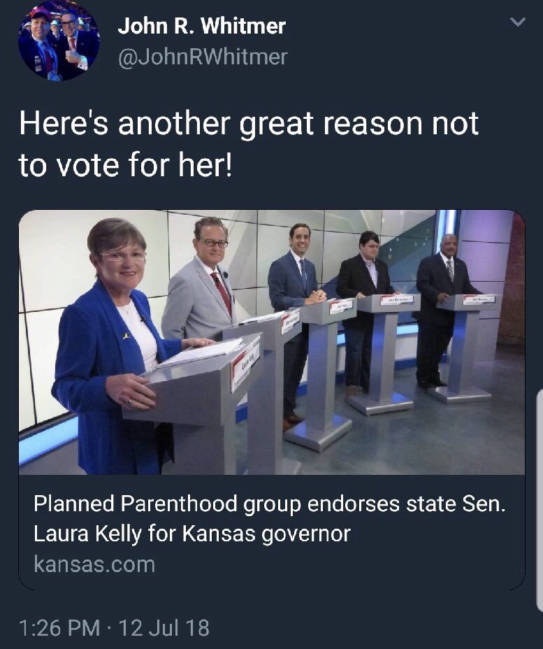 mooreforkansas's tweet photo. For those who have experienced the bullying &amp; distasteful behavior of @JohnRWhitmer - just know that District 93 deserves better &amp; I am fighting for you while Mr. Whitmer spends hours trolling my social media under a fake name @RogerCl05688735 - Vote for #RealLeadership #ksleg https://t.co/CJBNP6Y0gA