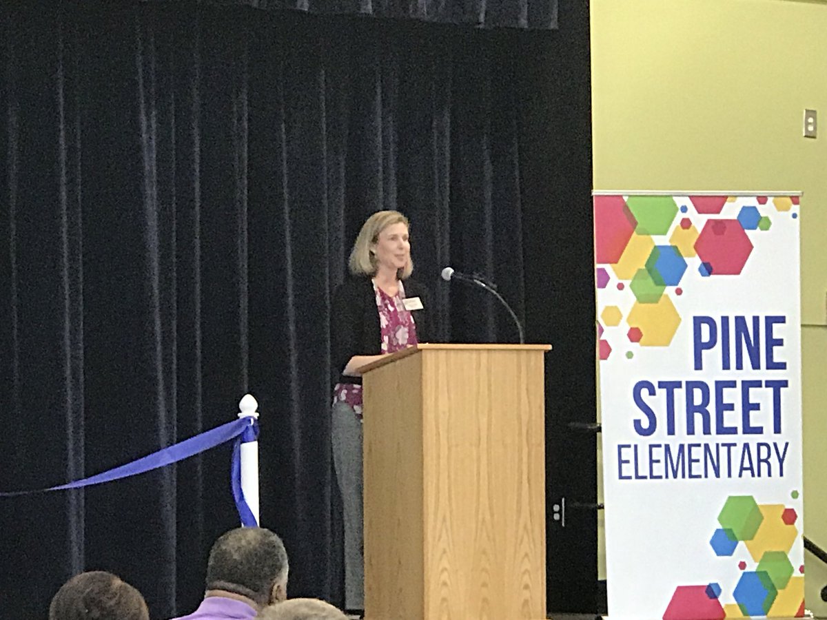 mrsnreilly's tweet photo. Today’s dedication and ribbon cutting for our beautiful new building, Pine Street Elementary School! @PSERoadrunners https://t.co/3PqacOeYCQ
