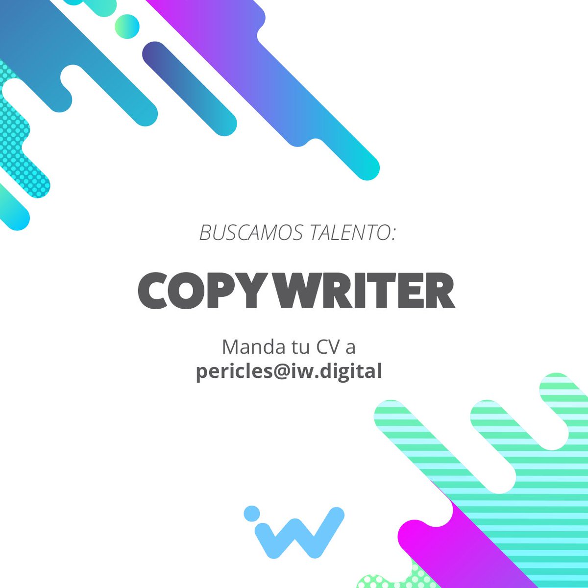 iwdigital's tweet image. ¿Primero escribes y luego existes? 📝
Entonces este lugar es para ti. ¡Únete a nuestro equipo! 
Buscamos copywriter con Inglés Nativo o Avanzado

Envía tu CV a pericles@iw.digital